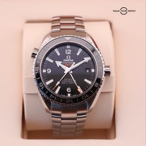 Omega Seamaster Planet Ocean GMT 600M 43.5mm Black Steel 232.30.44.22.01.001 B+P