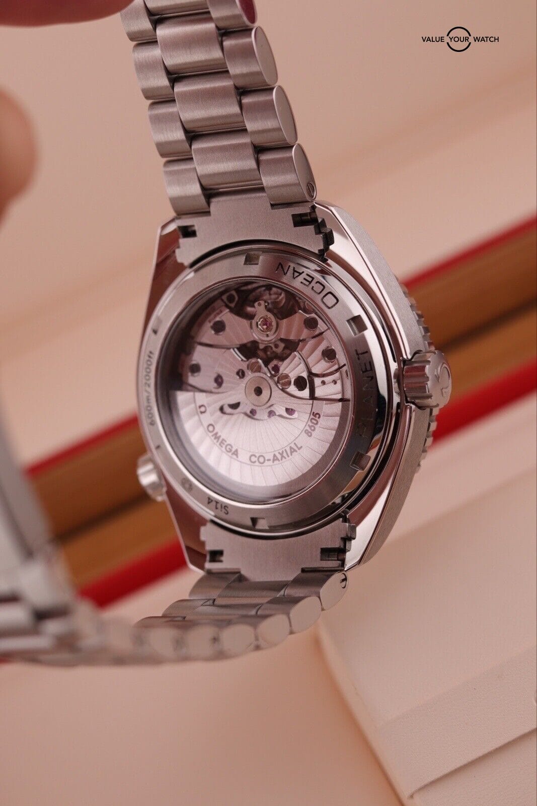 Omega Seamaster Planet Ocean GMT 600M 43.5mm Black Steel 232.30.44.22.01.001 B+P - Image 6