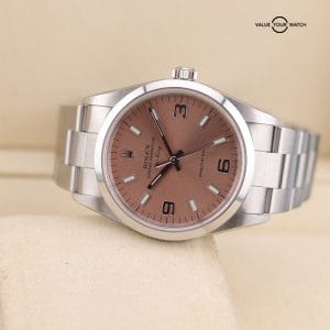 Rolex Precision 90s Air-King Ref 14000 Salmon Pink Dial Automatic 34mm Watch