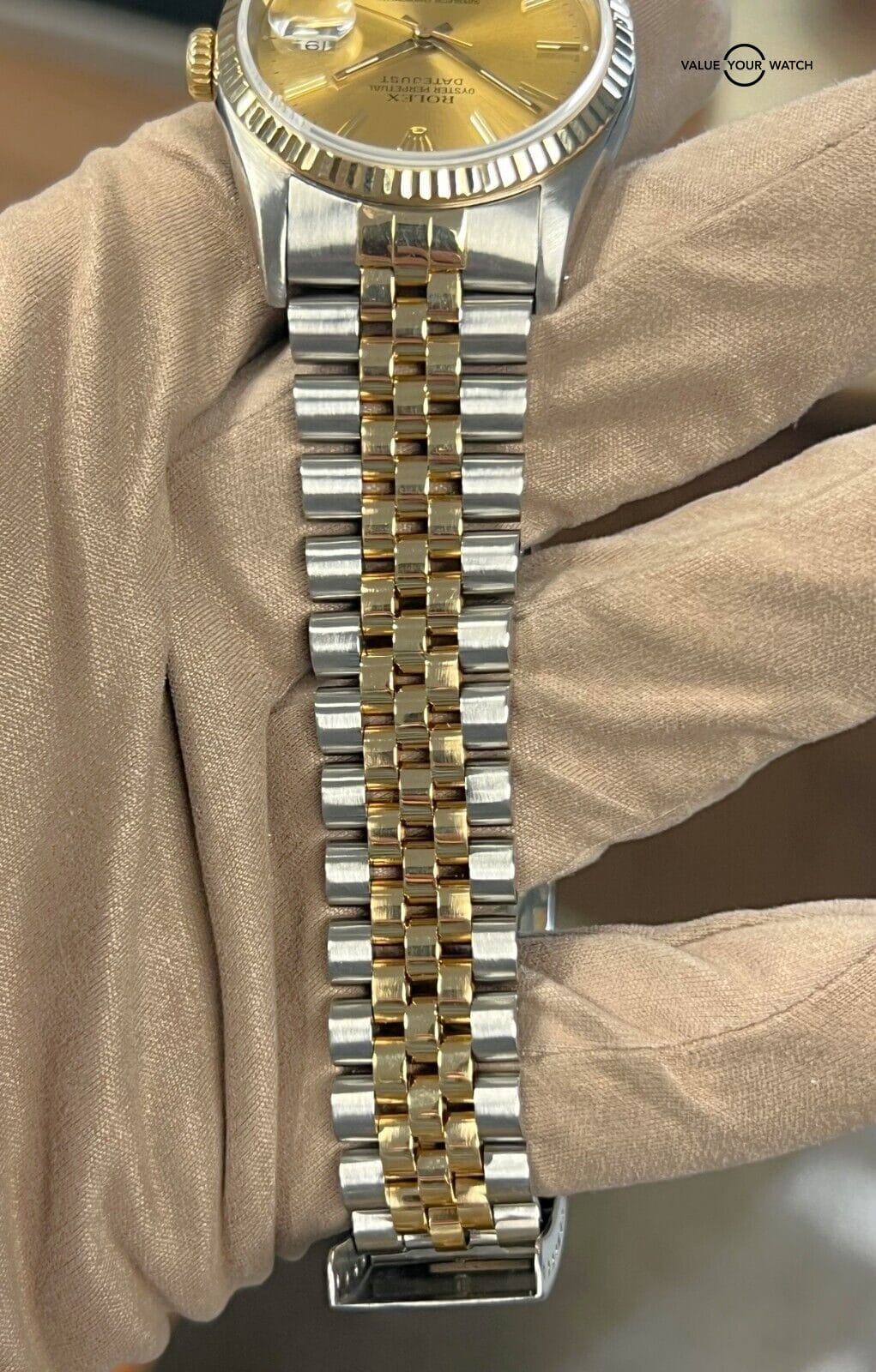 Rolex Datejust 36 16233 18K Yellow Gold & Stainless Steel Champagne Dial! - Image 8