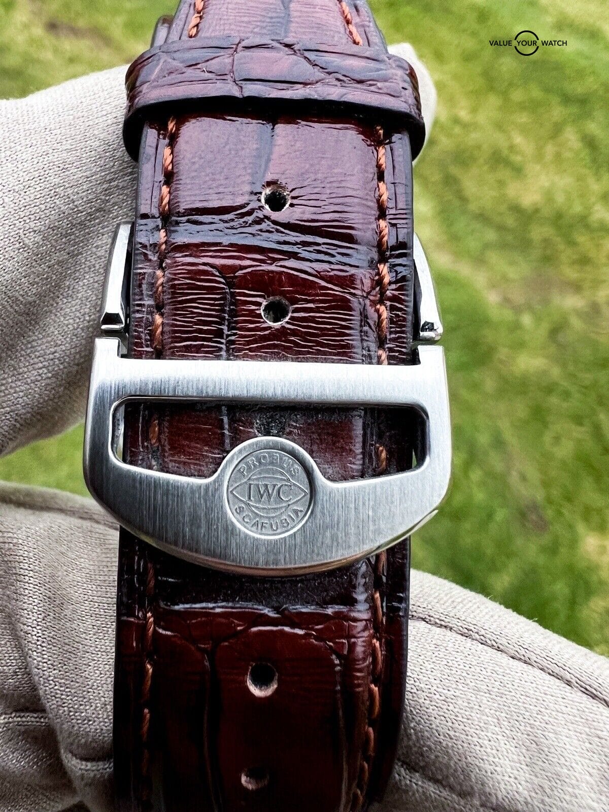 IWC Portuguese Chrono Automatic 41 mm Watch - Black Dial - IW371609 3 Straps! - Image 9