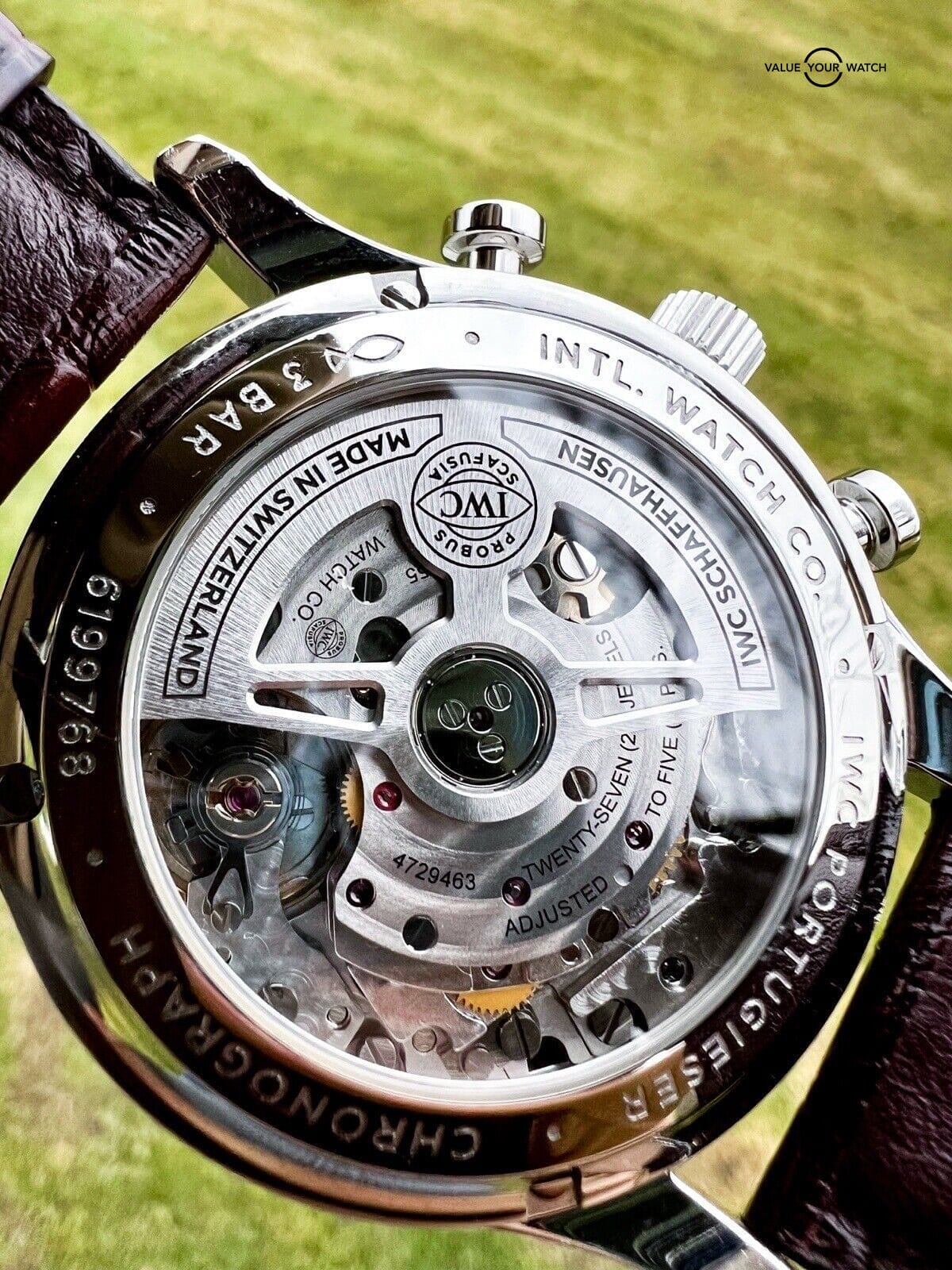 IWC Portuguese Chrono Automatic 41 mm Watch - Black Dial - IW371609 3 Straps! - Image 7