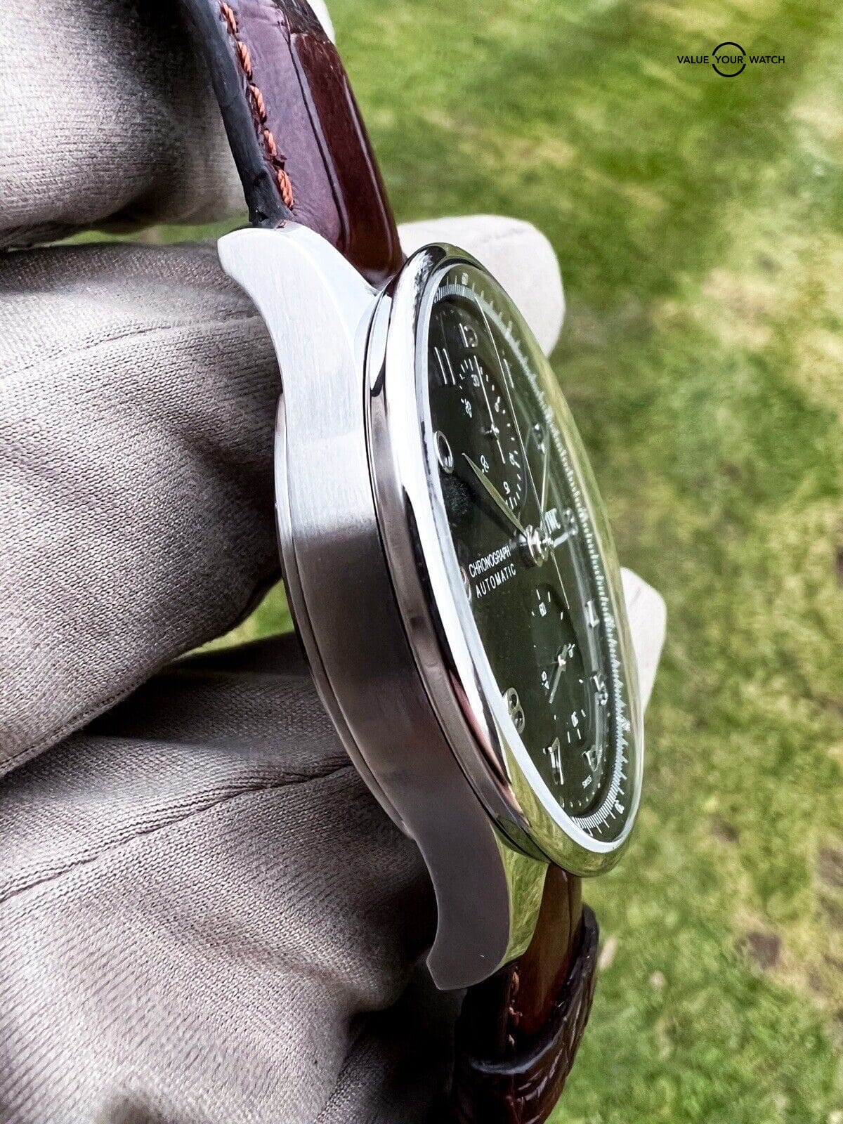 IWC Portuguese Chrono Automatic 41 mm Watch - Black Dial - IW371609 3 Straps! - Image 3