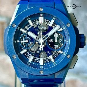 Hublot Big Bang Integrated Blue Ceramic Chronograph - Full Set