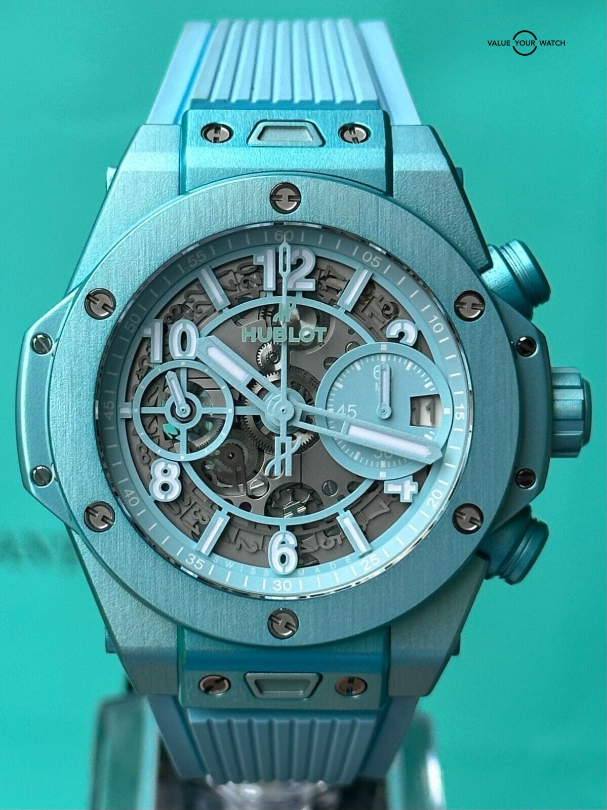 Hublot Big Bang Unico Summer 42mm Limited Edition in Tiffany Blue - Full Set - Image 3