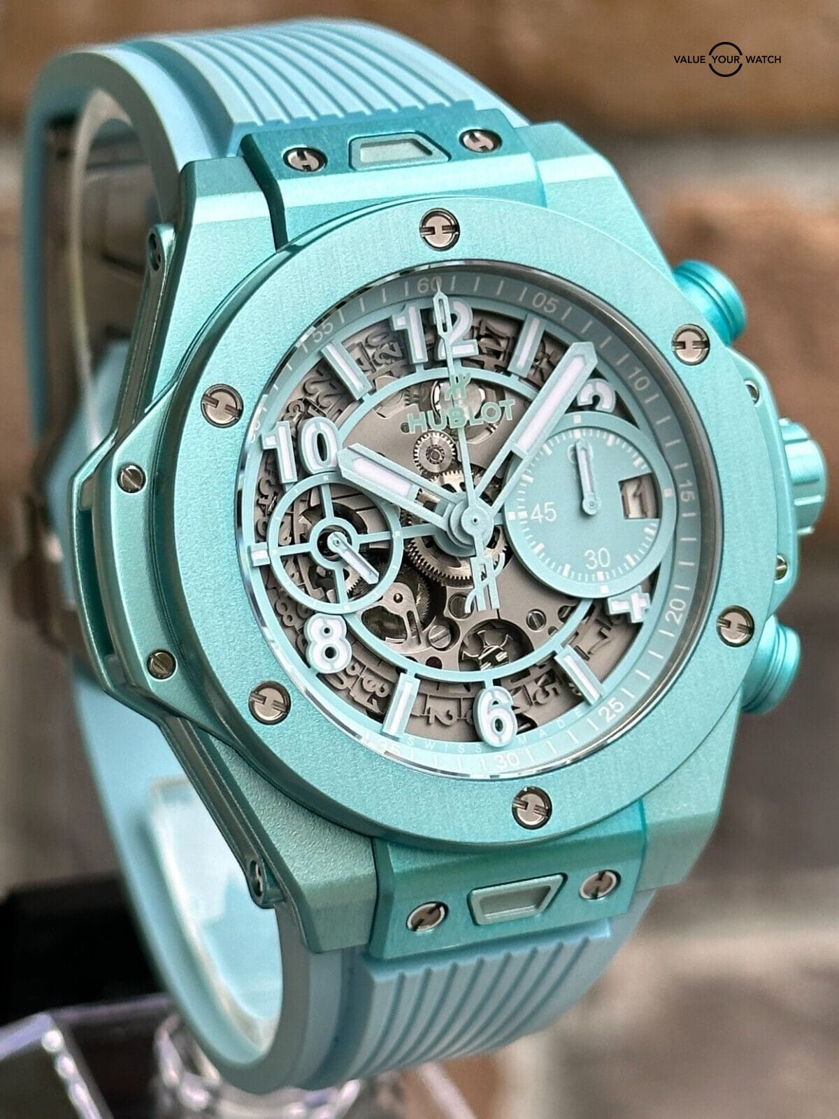 Hublot Big Bang Unico Summer 42mm Limited Edition in Tiffany Blue - Full Set - Image 10