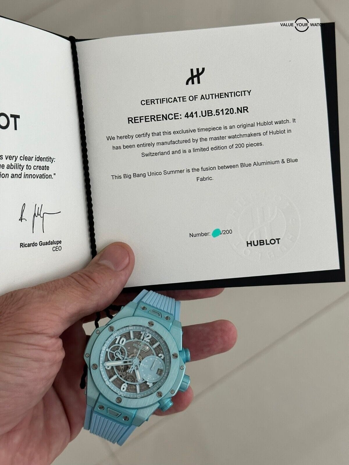 Hublot Big Bang Unico Summer 42mm Limited Edition in Tiffany Blue - Full Set - Image 12