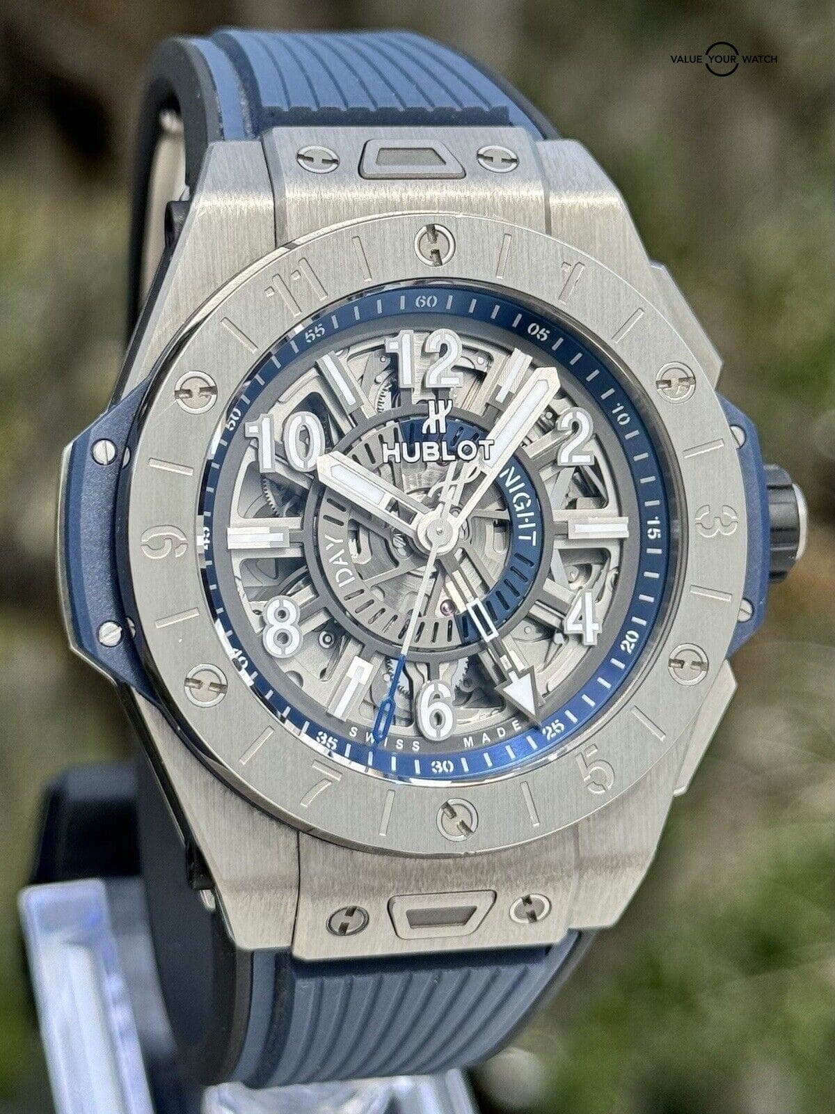 Hublot Big Bang Unico GMT Titanium Blue - 2022 Full set Under Warranty