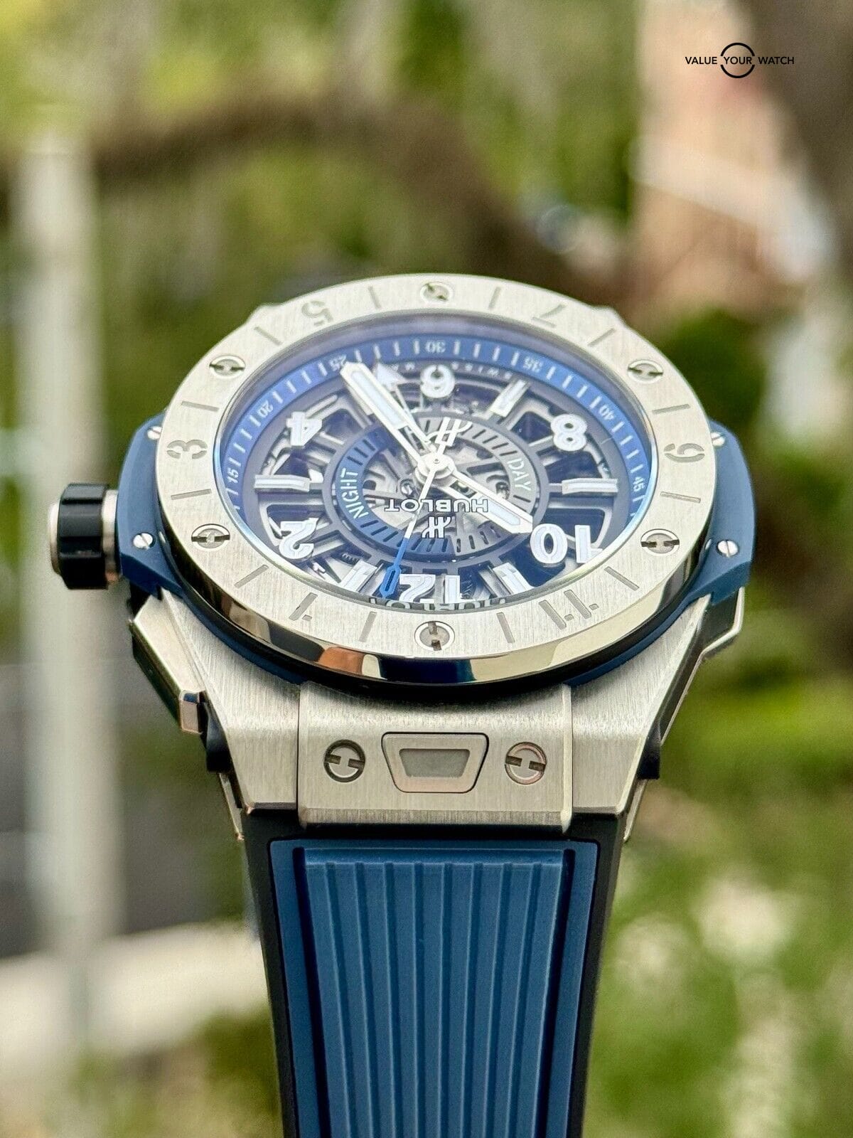 Hublot Big Bang Unico GMT Titanium Blue - 2022 Full set Under Warranty - Image 4