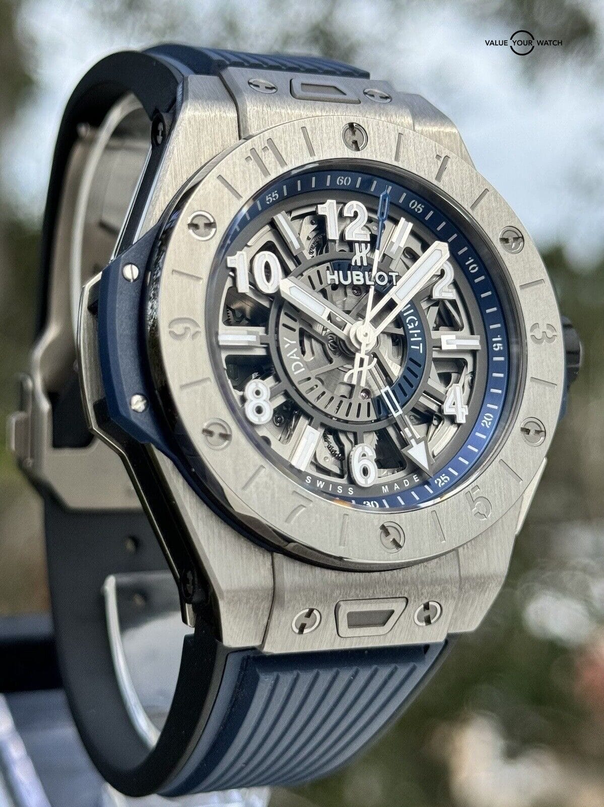 Hublot Big Bang Unico GMT Titanium Blue - 2022 Full set Under Warranty - Image 12