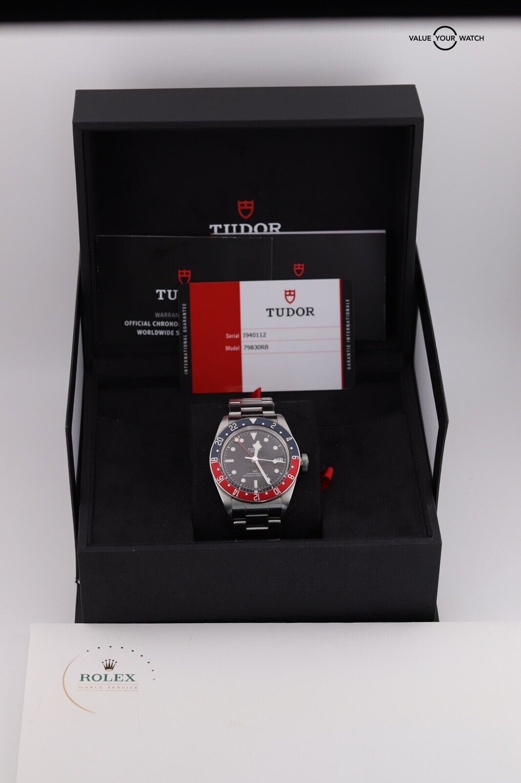 Tudor Black Bay GMT Pepsi 79830RB 41mm x 2023 Rolex Service Paperwork Full Set - Image 3