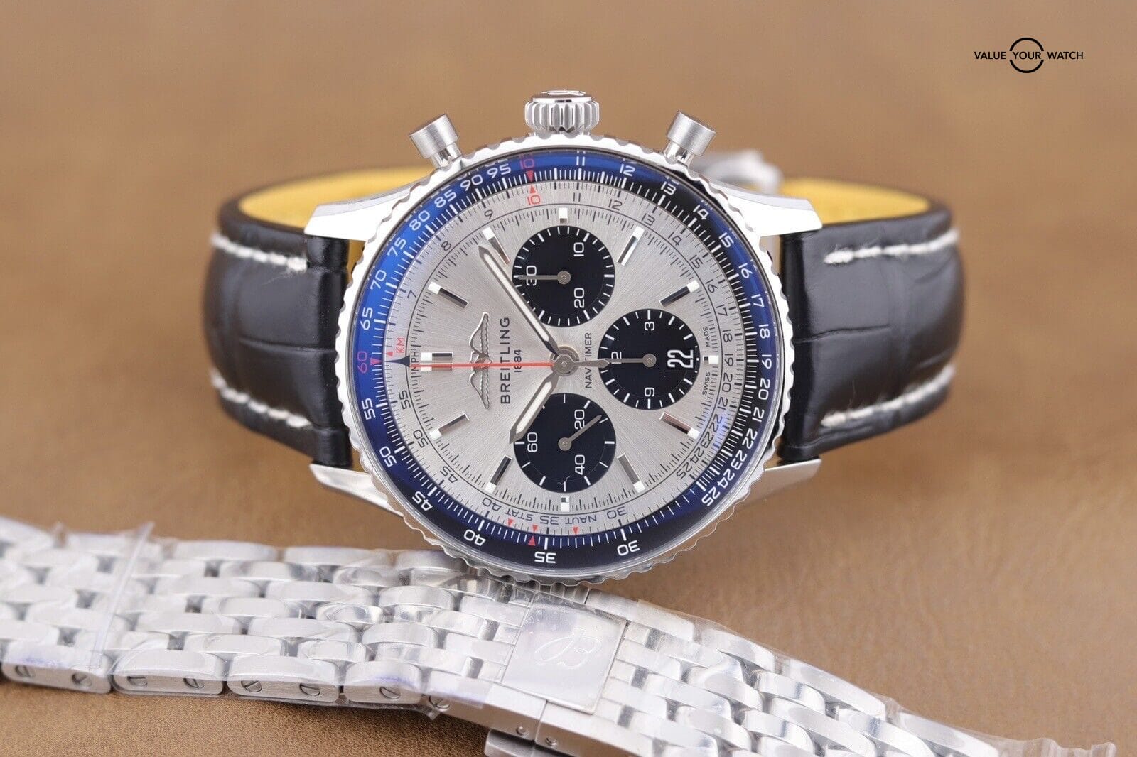 Breitling Navitimer Chronograph Silver Dial Stainless Steel Men's Wristwatch - Image 2