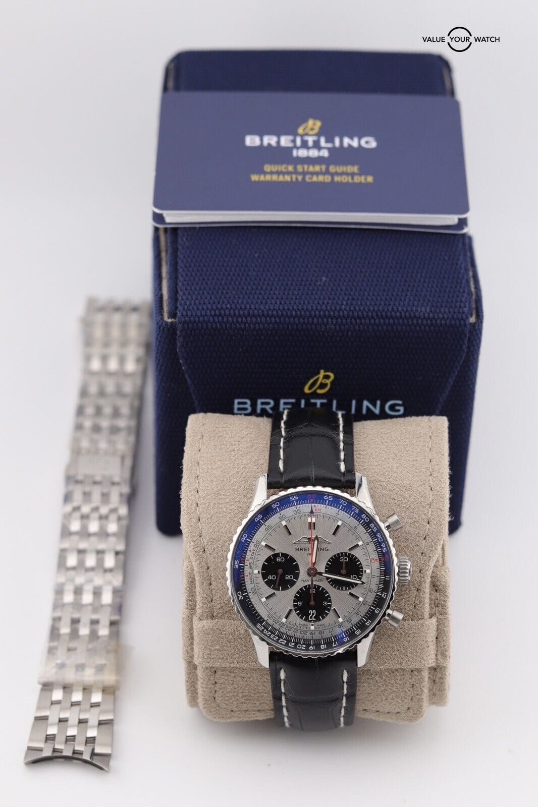Breitling Navitimer Chronograph Silver Dial Stainless Steel Men's Wristwatch - Image 3