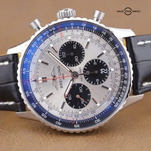 Breitling Navitimer Chronograph Silver Dial Stainless Steel Men's Wristwatch