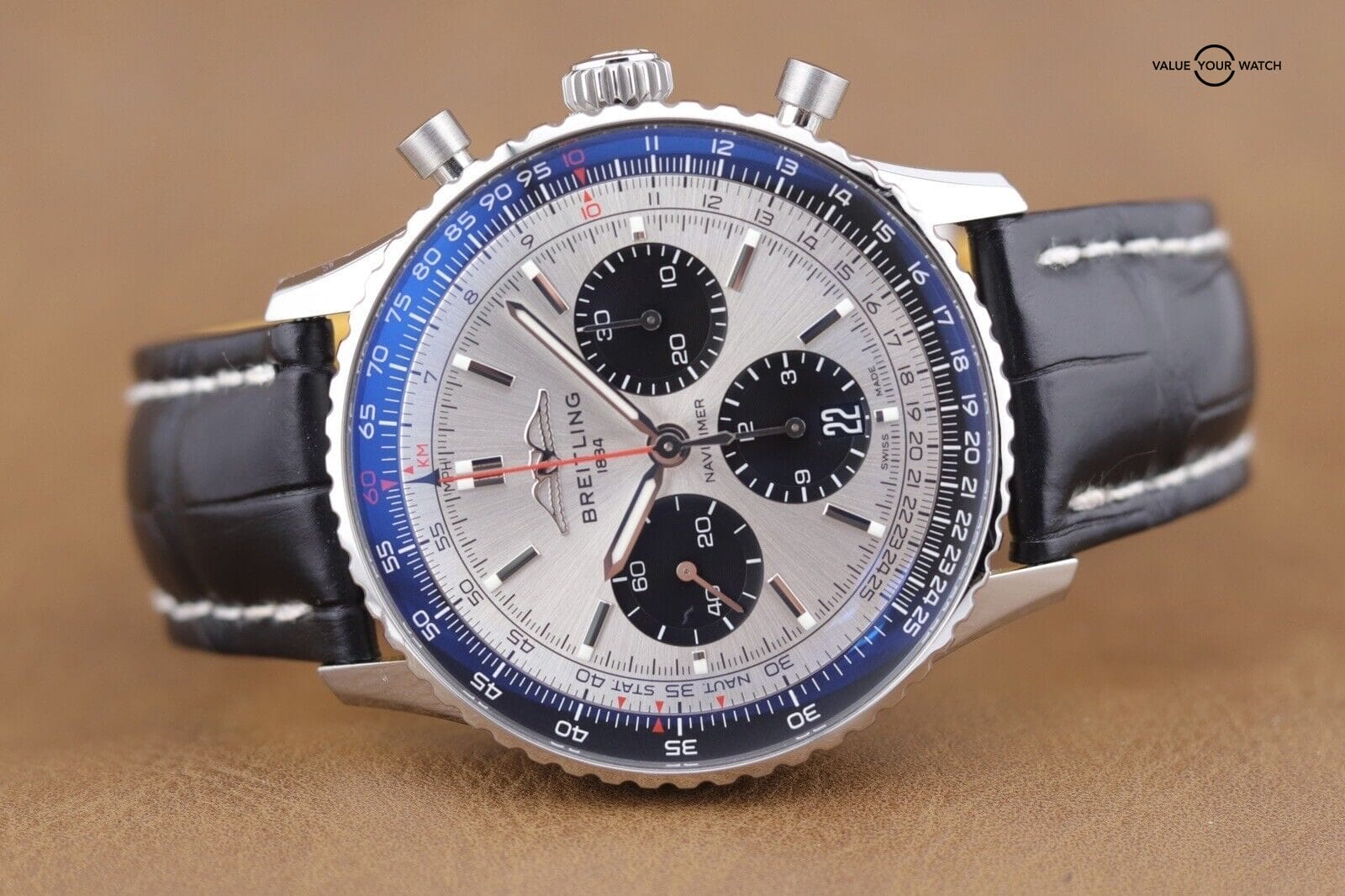 Breitling Navitimer Chronograph Silver Dial Stainless Steel Men's Wristwatch