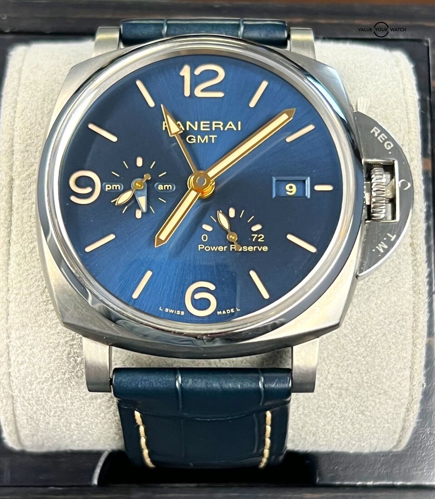 Panerai Luminor DUE GMT Titanium Blue Dial Automatic 2020 BOXES/PAPERS! - Image 2
