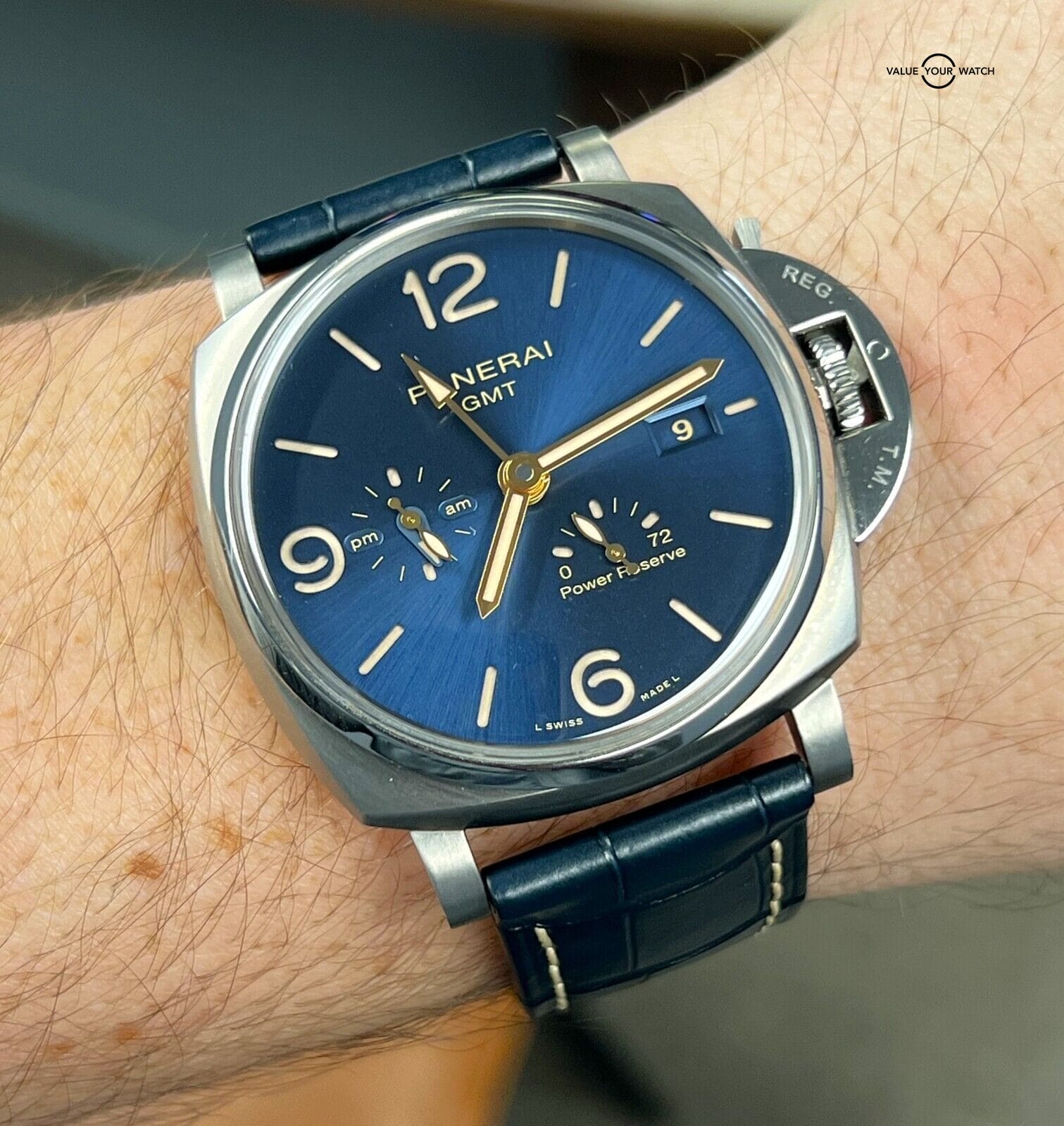 Panerai Luminor DUE GMT Titanium Blue Dial Automatic 2020 BOXES/PAPERS! - Image 8