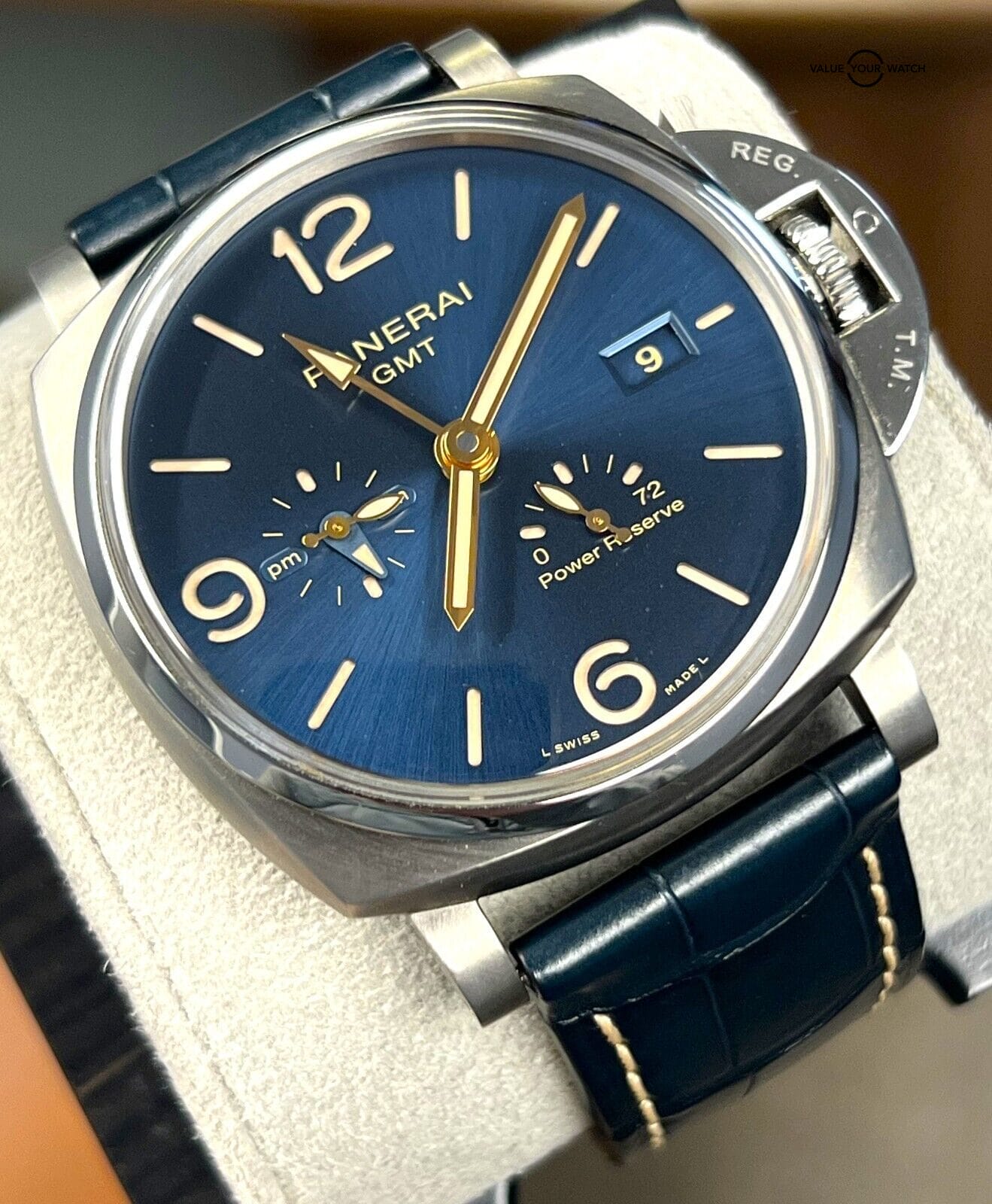 Panerai Luminor DUE GMT Titanium Blue Dial Automatic 2020 BOXES/PAPERS!