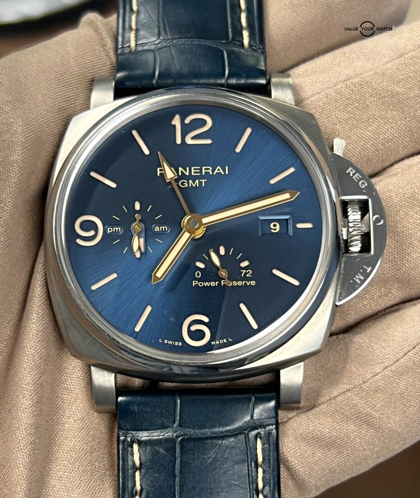 Panerai Luminor DUE GMT Titanium Blue Dial Automatic 2020 BOXES/PAPERS! - Image 15