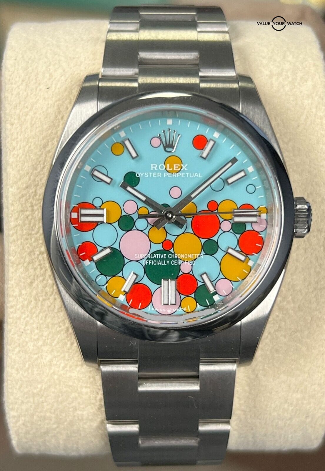 December 2023 Rolex Oyster Perpetual 126000 36mm Turquoise Celebration Dial B/P! - Image 11