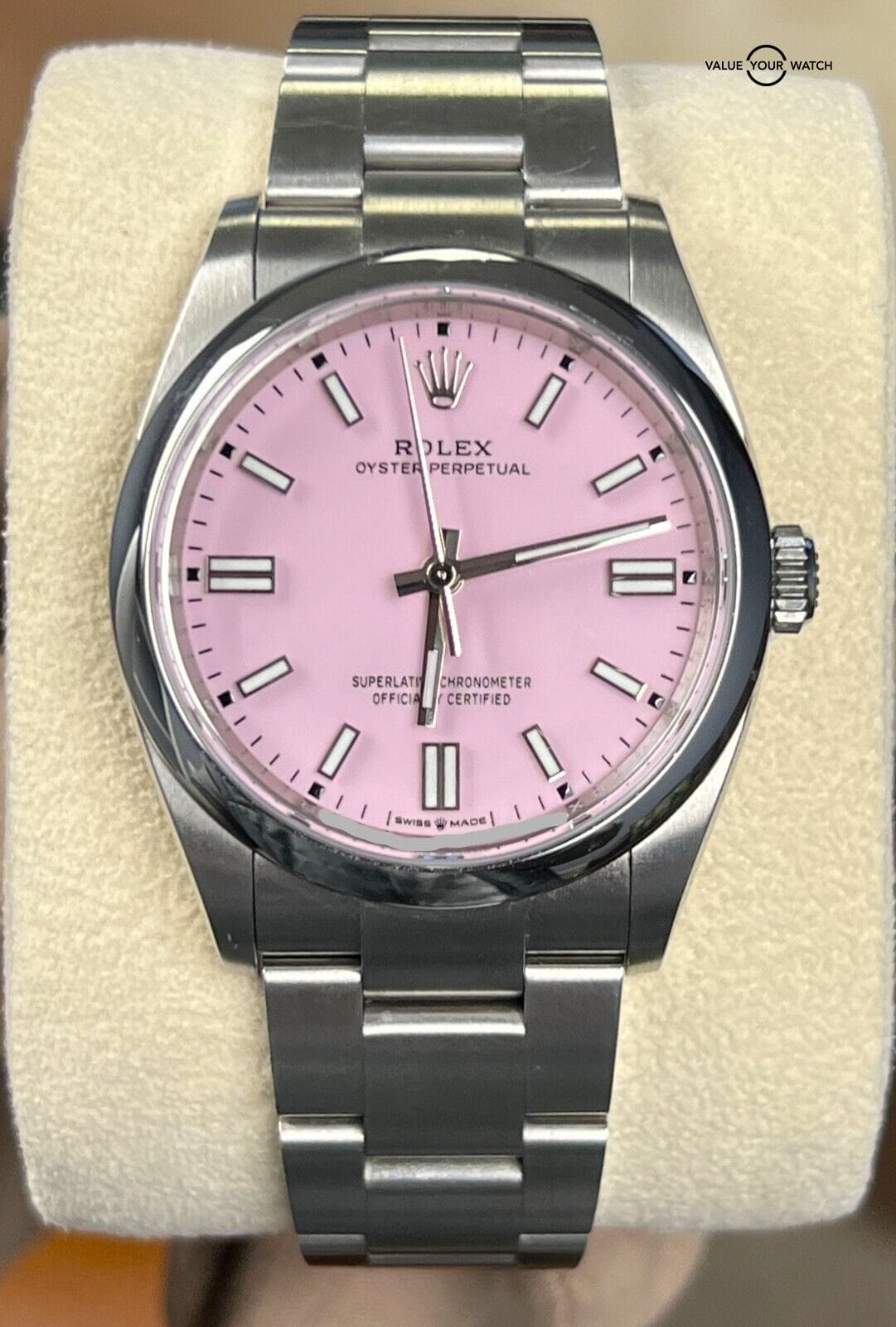 2023 Rolex Oyster Perpetual 126000 36mm Candy Pink Dial BOXES/PAPERS! - Image 8