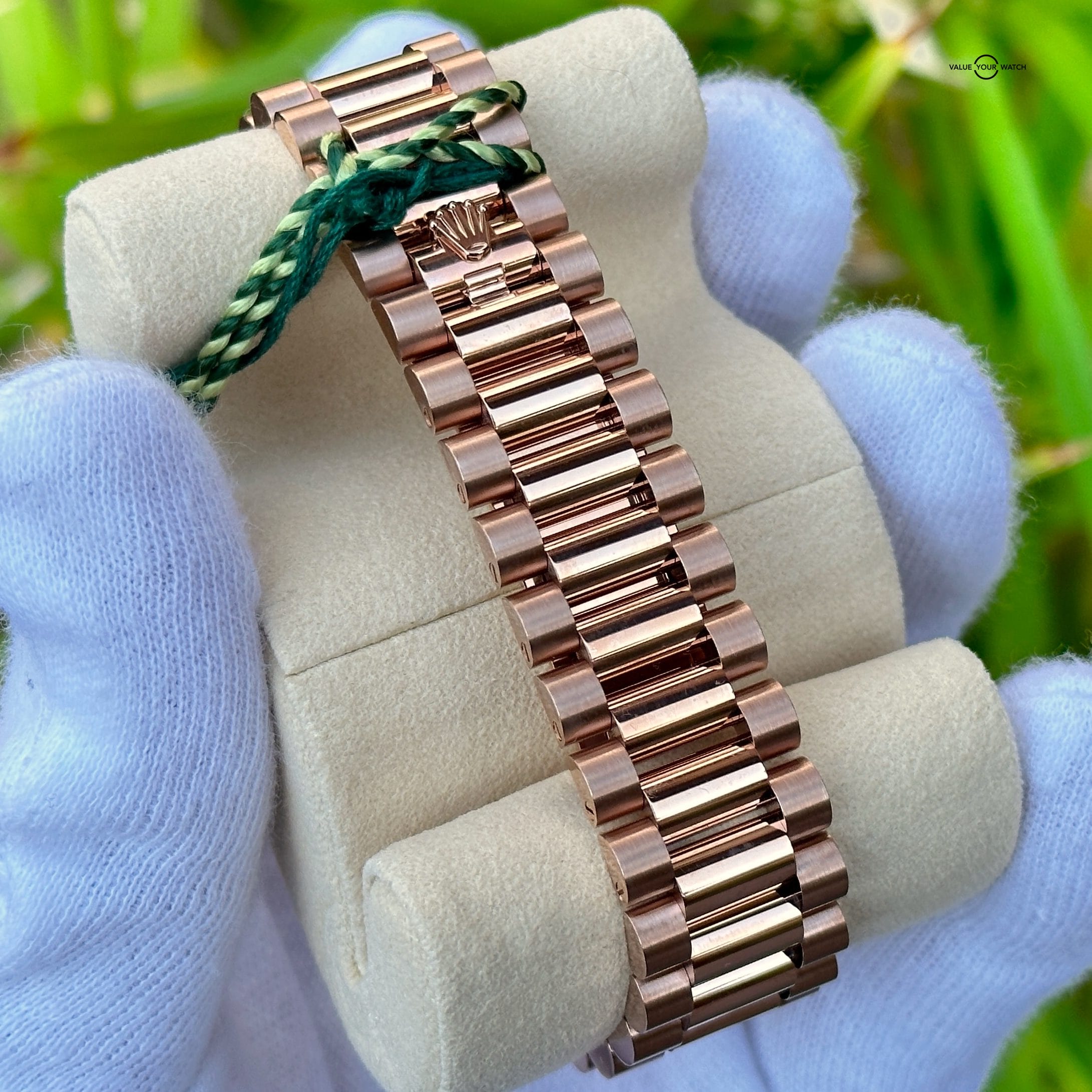 UNWORN 2022 Rolex Day-Date 36 18K Everose Gold Pink Rose Gold Diamond Bezel President 128345RBR - Image 9