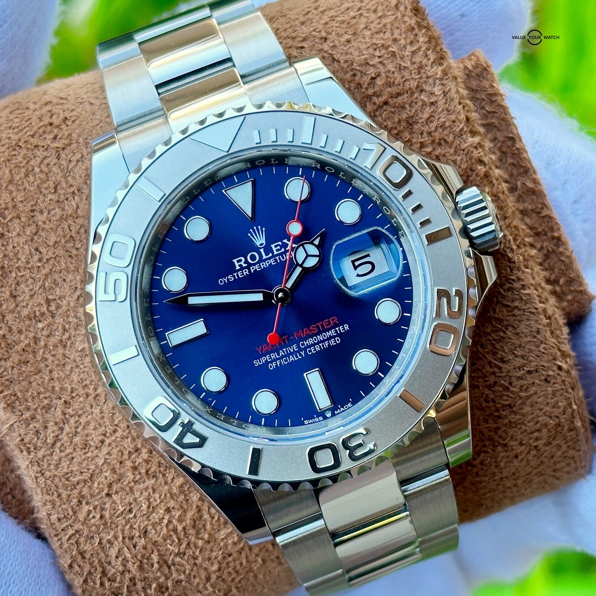 2023 Rolex Yacht-master 40 Blue Dial Oystersteel & Platinum Full Set 126622 - Image 4
