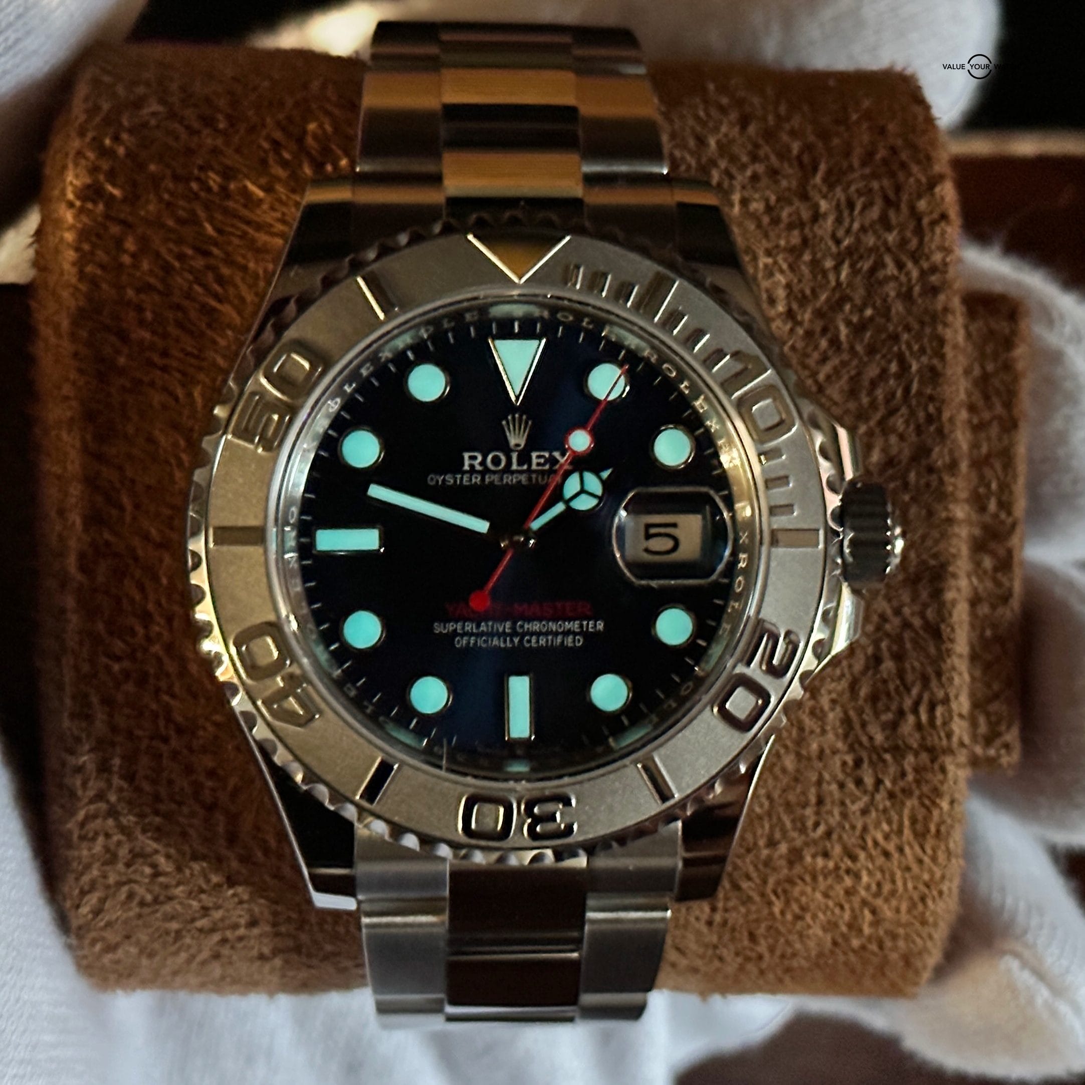 2023 Rolex Yacht-master 40 Blue Dial Oystersteel & Platinum Full Set 126622 - Image 11