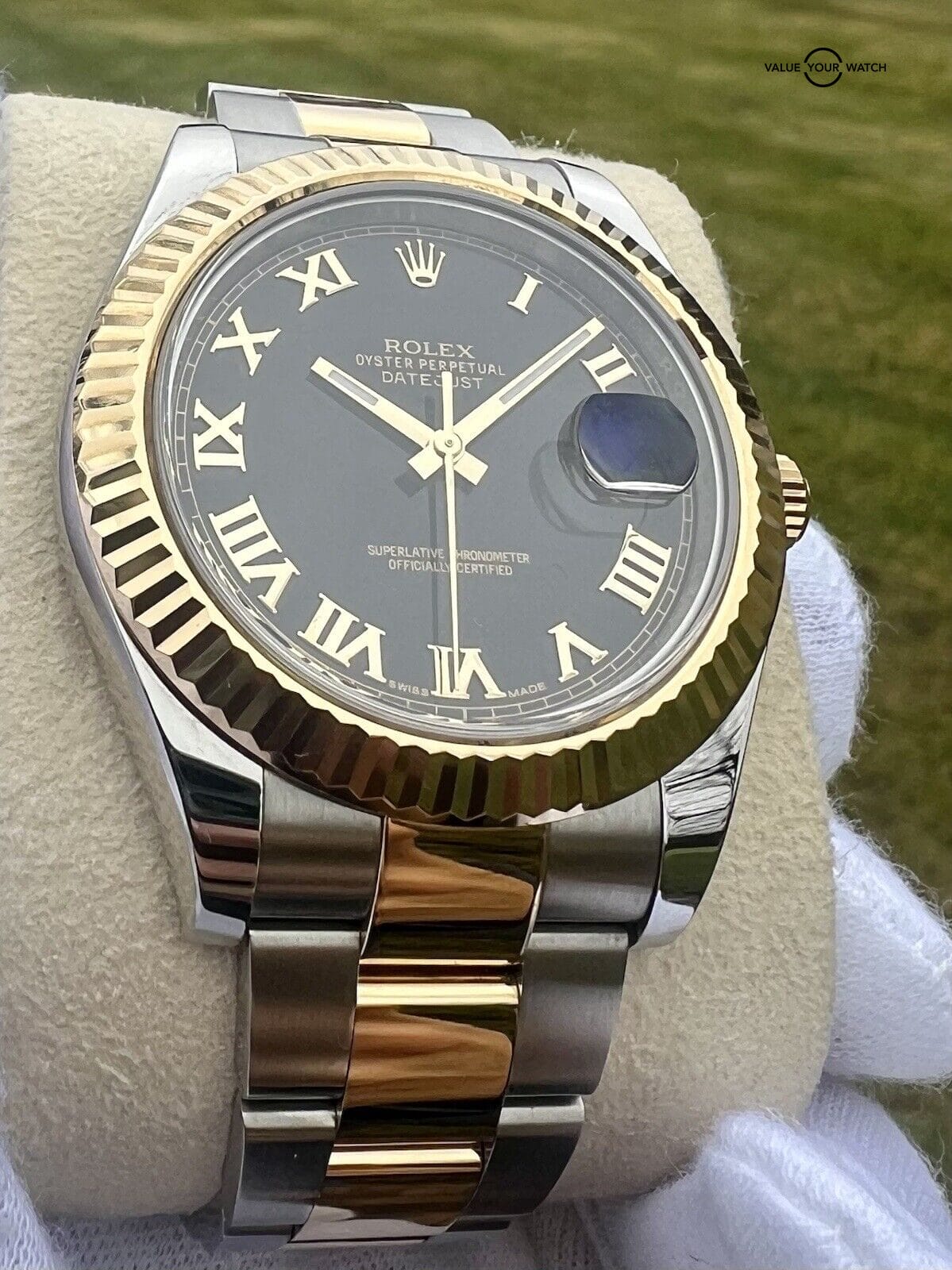 🔥Rolex Datejust 41mm 116333 Oyster Bracelet Gold Bezel Two Tone Black Roman🔥 - Image 6