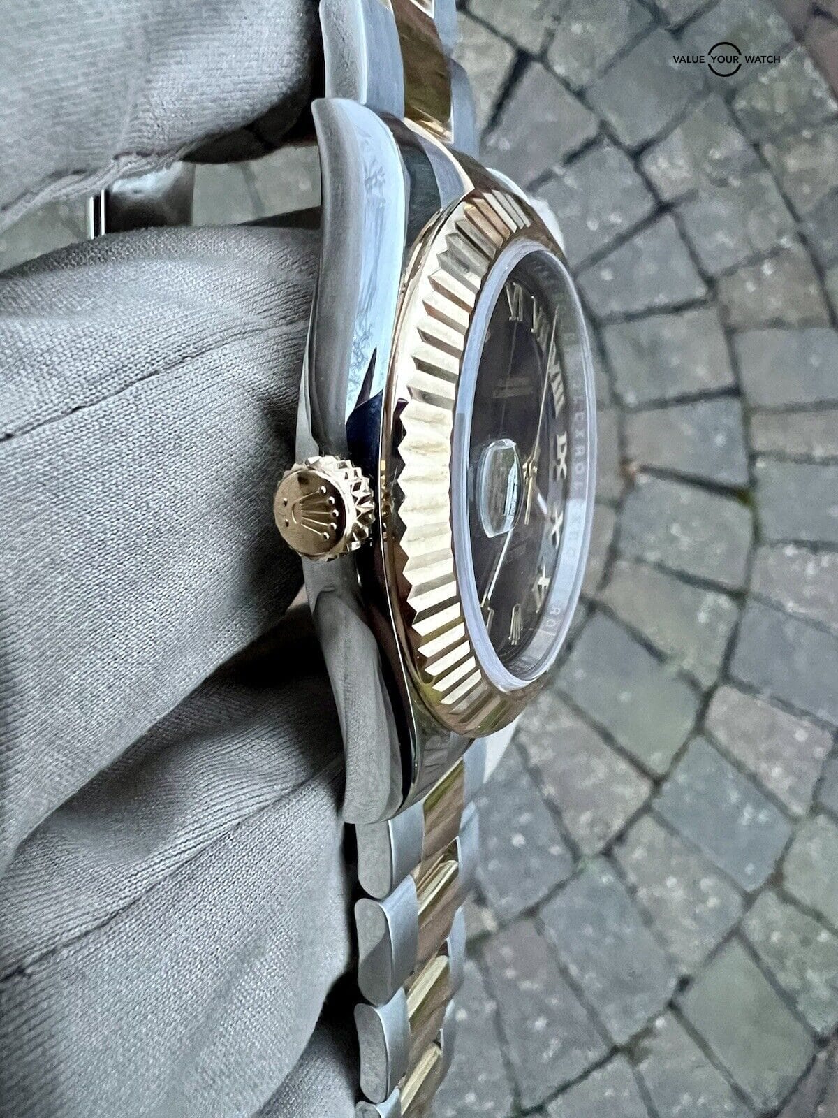 🔥Rolex Datejust 41mm 116333 Oyster Bracelet Gold Bezel Two Tone Black Roman🔥 - Image 12