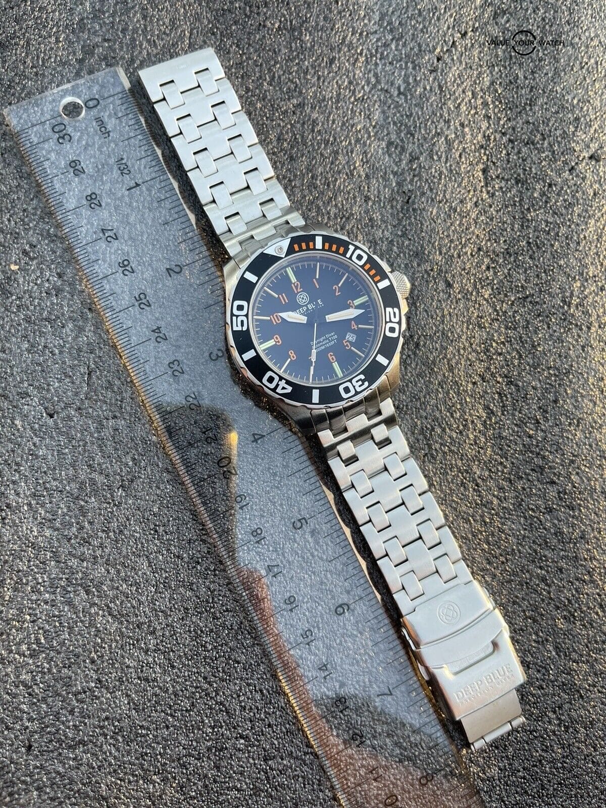 Deep Blue Daynight Pro Diver Automatic T 100 Flat Tube Watch Discontinued Model - Image 4