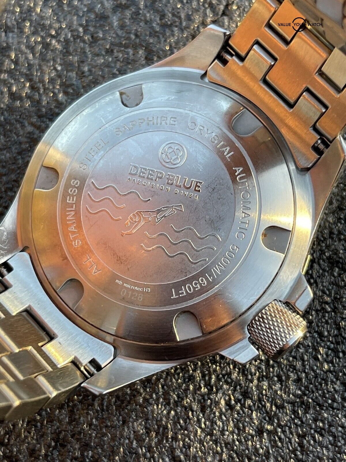 Deep Blue Daynight Pro Diver Automatic T 100 Flat Tube Watch Discontinued Model - Image 6