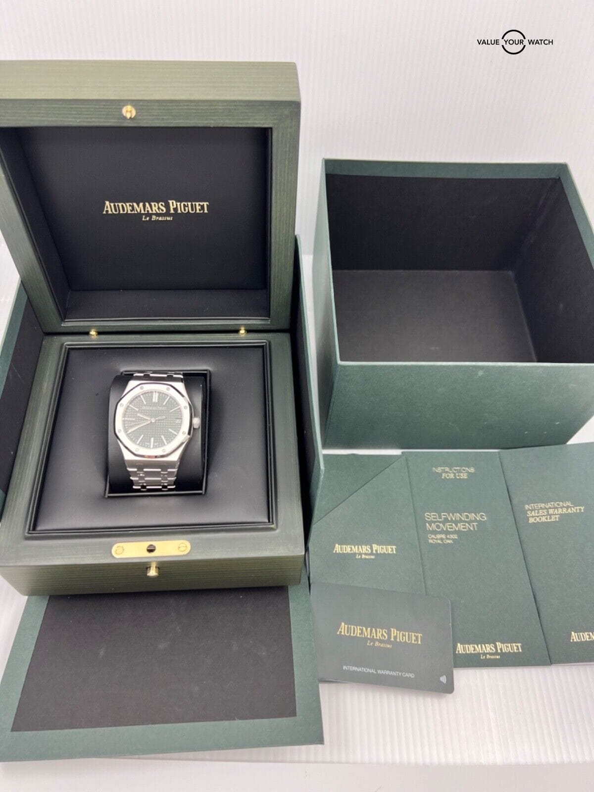 2022 Green Dial 50th Anniversary Audemars Piguet Royal Oak 41mm Box Papers Mint - Image 8