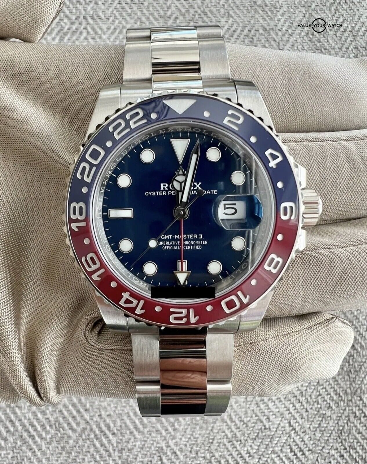 Rolex GMT-Master II 126719BLRO White Gold “Pepsi” Unworn 2023 Complete Set