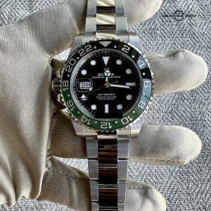 Rolex GMT-Master II 126720VTNR Silver Oyster Bracelet with Black and Green Bezel