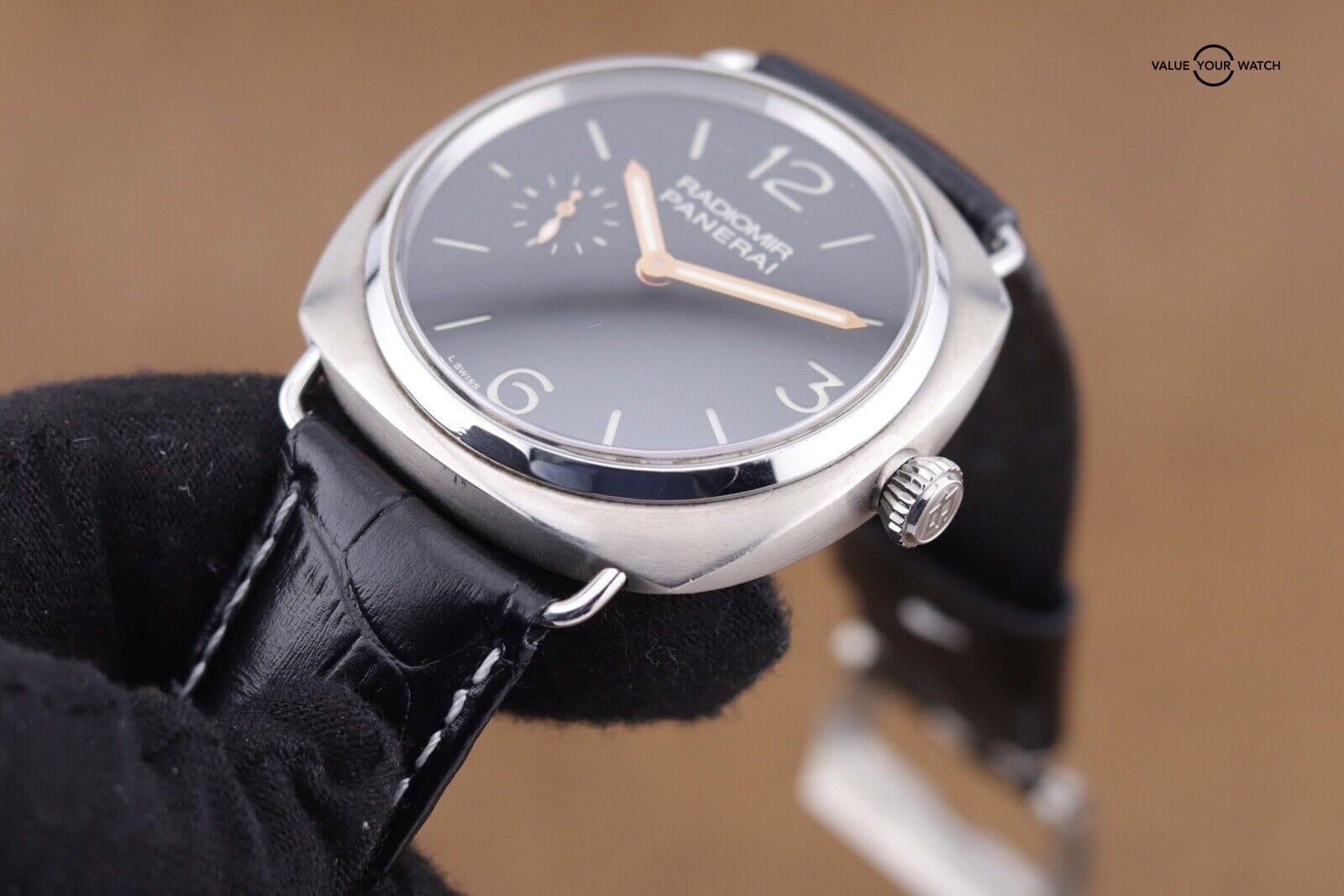 Panerai Radiomir 42mm Black Dial Titanium Case Manual Wind PAM00338 - Watch Only - Image 8
