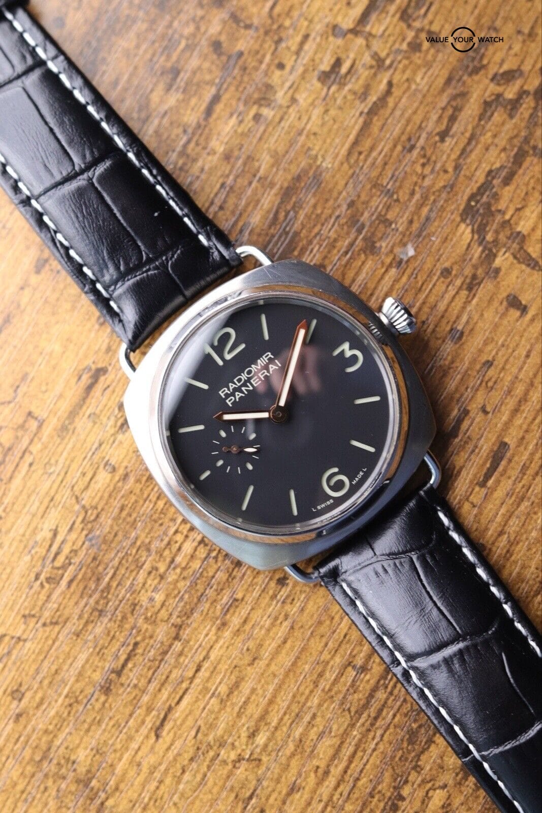 Panerai Radiomir 42mm Black Dial Titanium Case Manual Wind PAM00338 - Watch Only - Image 12