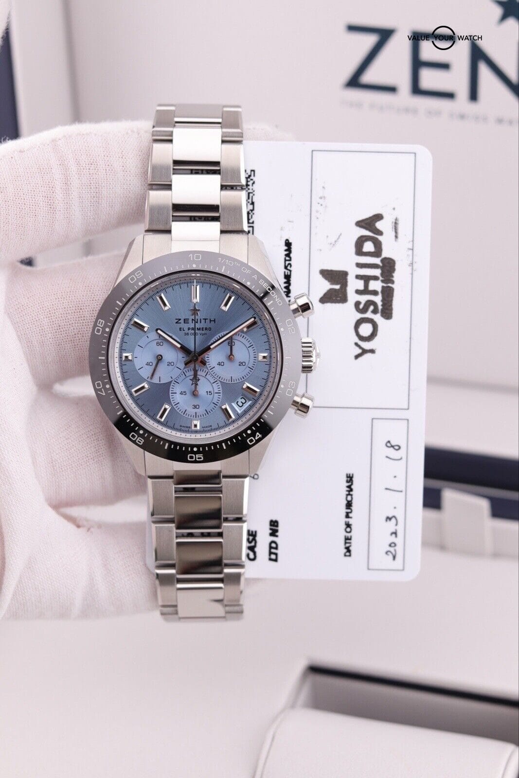 ZENITH Chronomaster Sport YOSHIDA LIMITED EDITION 03.3105.3600 COMPLETE SET - Image 4