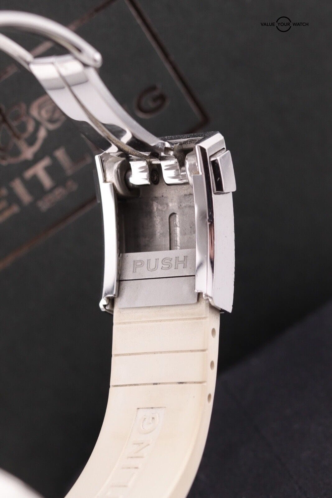 Breitling Super Ocean 42 White Dial Rubber Strap Watch A17364 Complete - Image 5