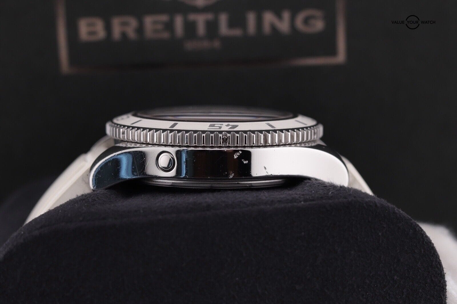 Breitling Super Ocean 42 White Dial Rubber Strap Watch A17364 Complete - Image 6