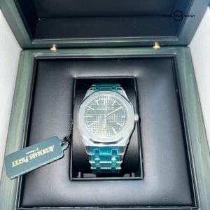 2023 Full Factory Stickers Audemars Piguet Royal Oak Green Dial 41 mm Steel AP