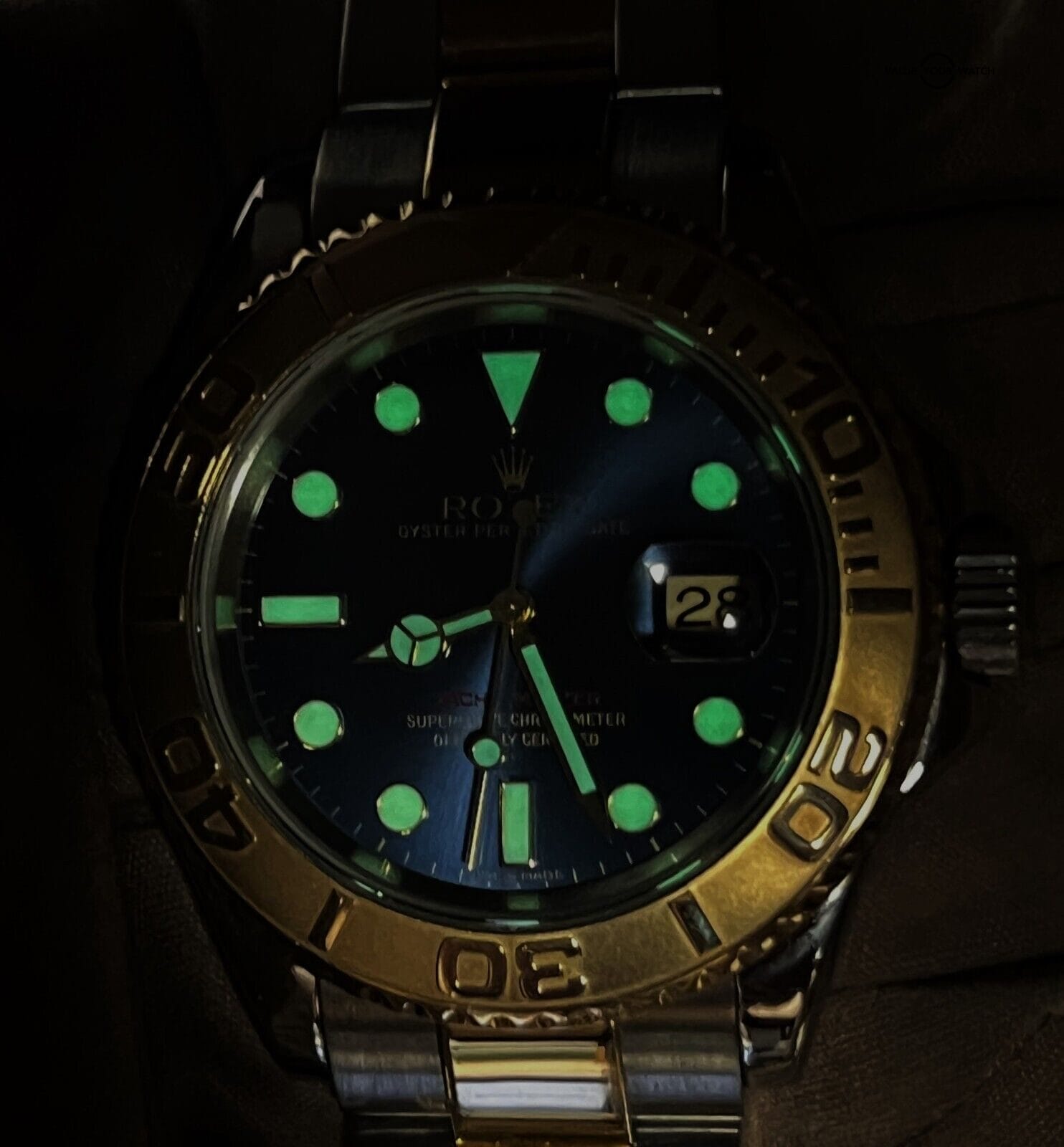 Rolex Yacht-Master 40mm 18K Yellow Gold Stainless Steel Blue Dial 16623! - Image 3