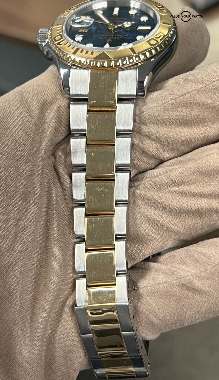 Rolex Yacht-Master 40mm 18K Yellow Gold Stainless Steel Blue Dial 16623! - Image 13