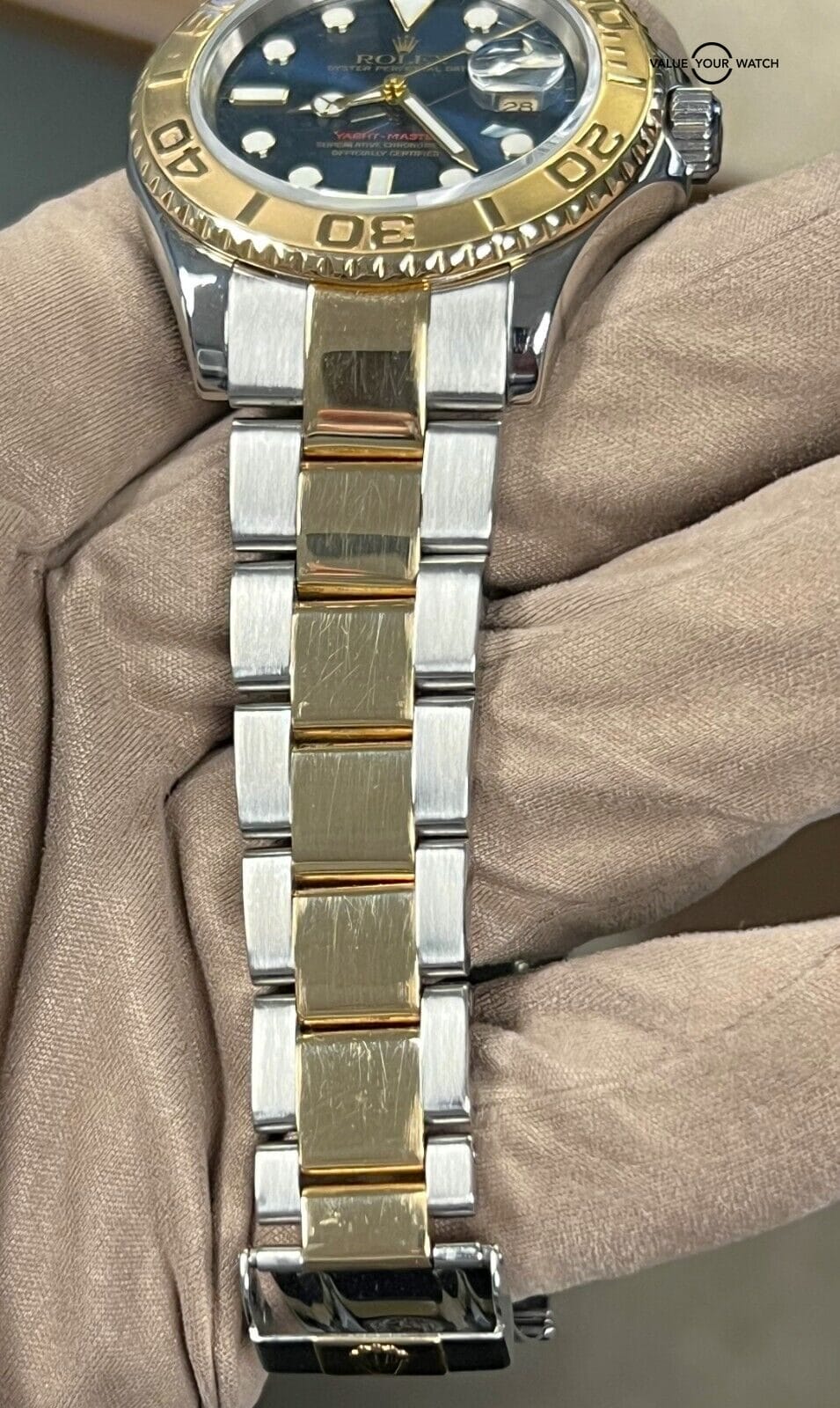 Rolex Yacht-Master 40mm 18K Yellow Gold Stainless Steel Blue Dial 16623! - Image 14