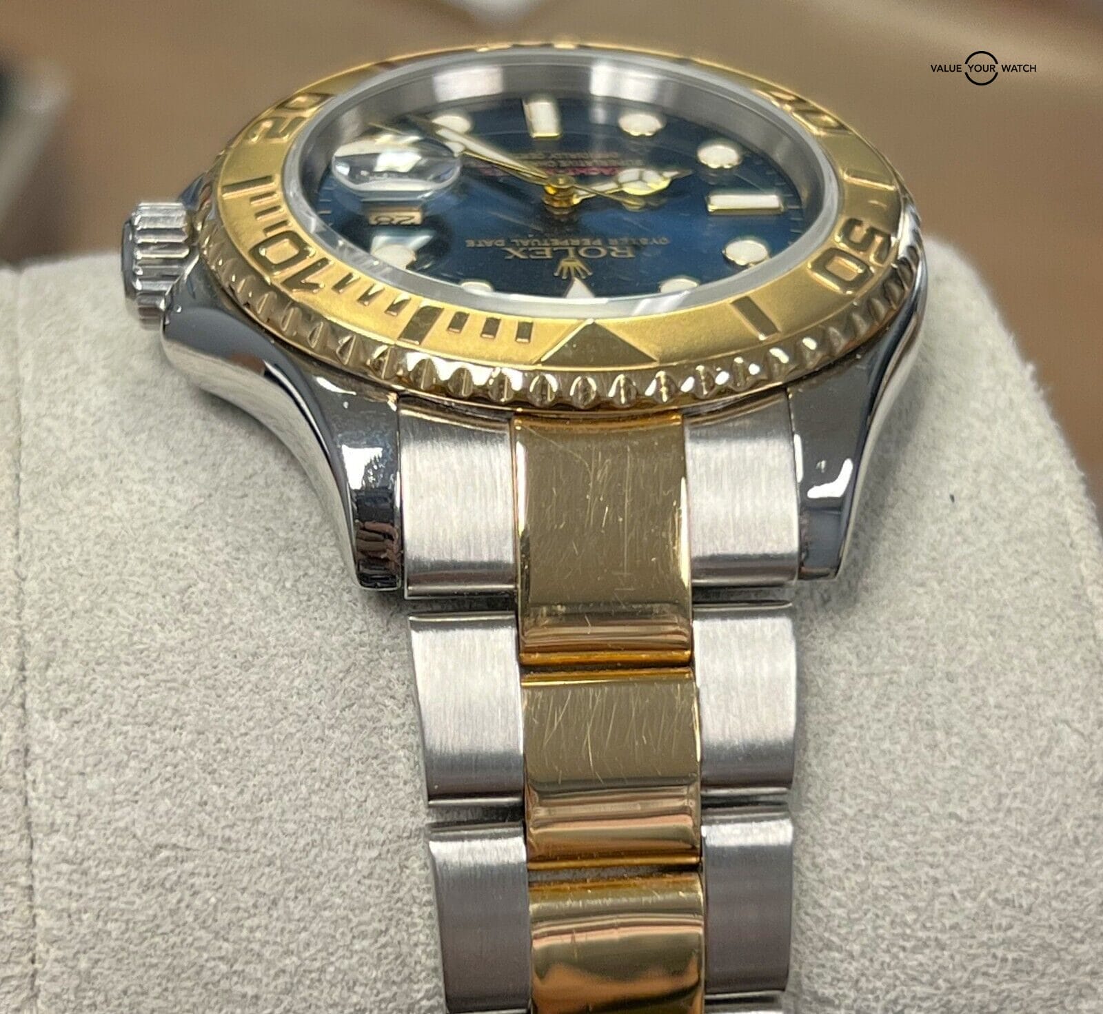 Rolex Yacht-Master 40mm 18K Yellow Gold Stainless Steel Blue Dial 16623! - Image 15