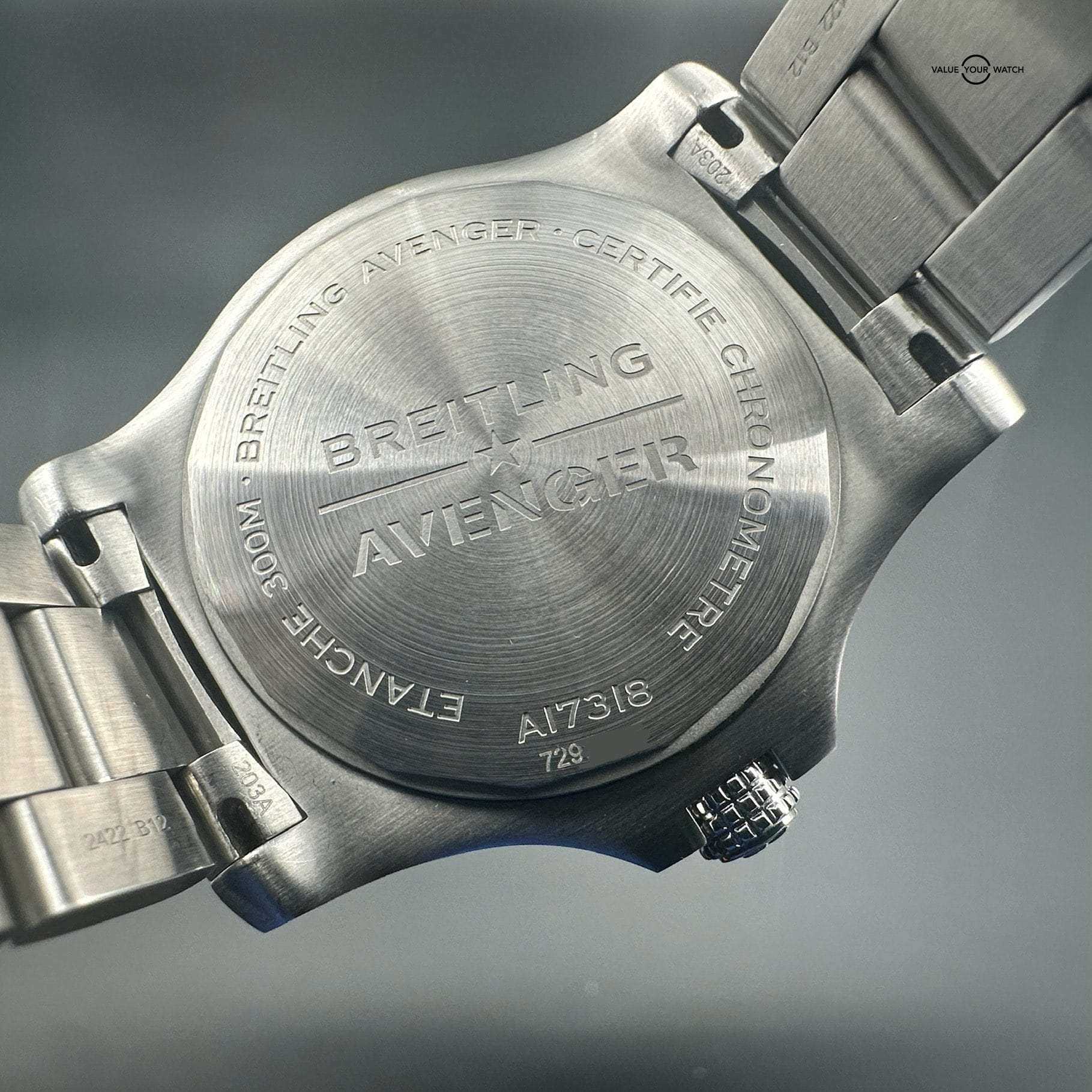 Breitling Avenger Automatic 43mm Black Dial Stainless Box Papers Card A17318 - Image 6