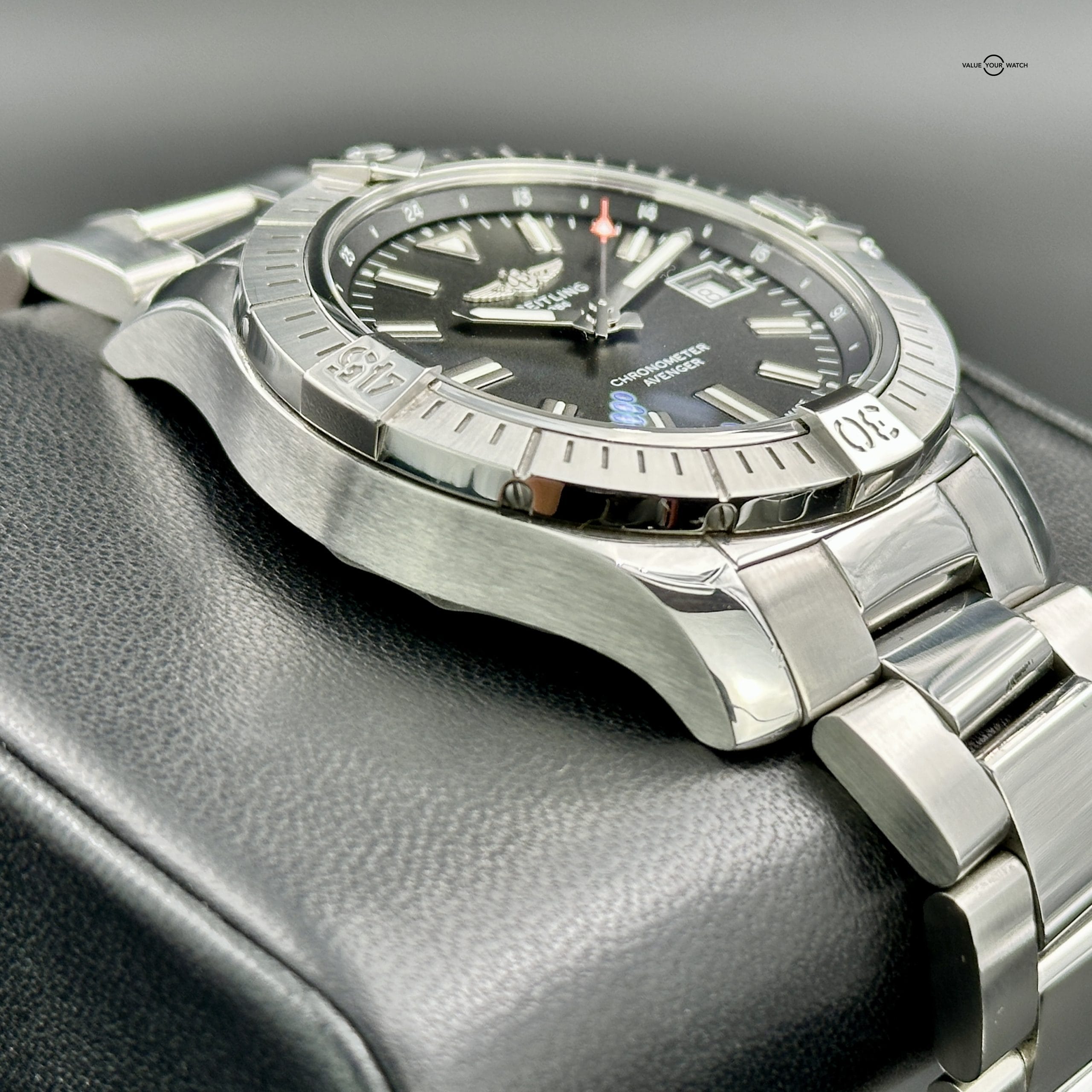 Breitling Avenger Automatic 43mm Black Dial Stainless Box Papers Card A17318 - Image 7