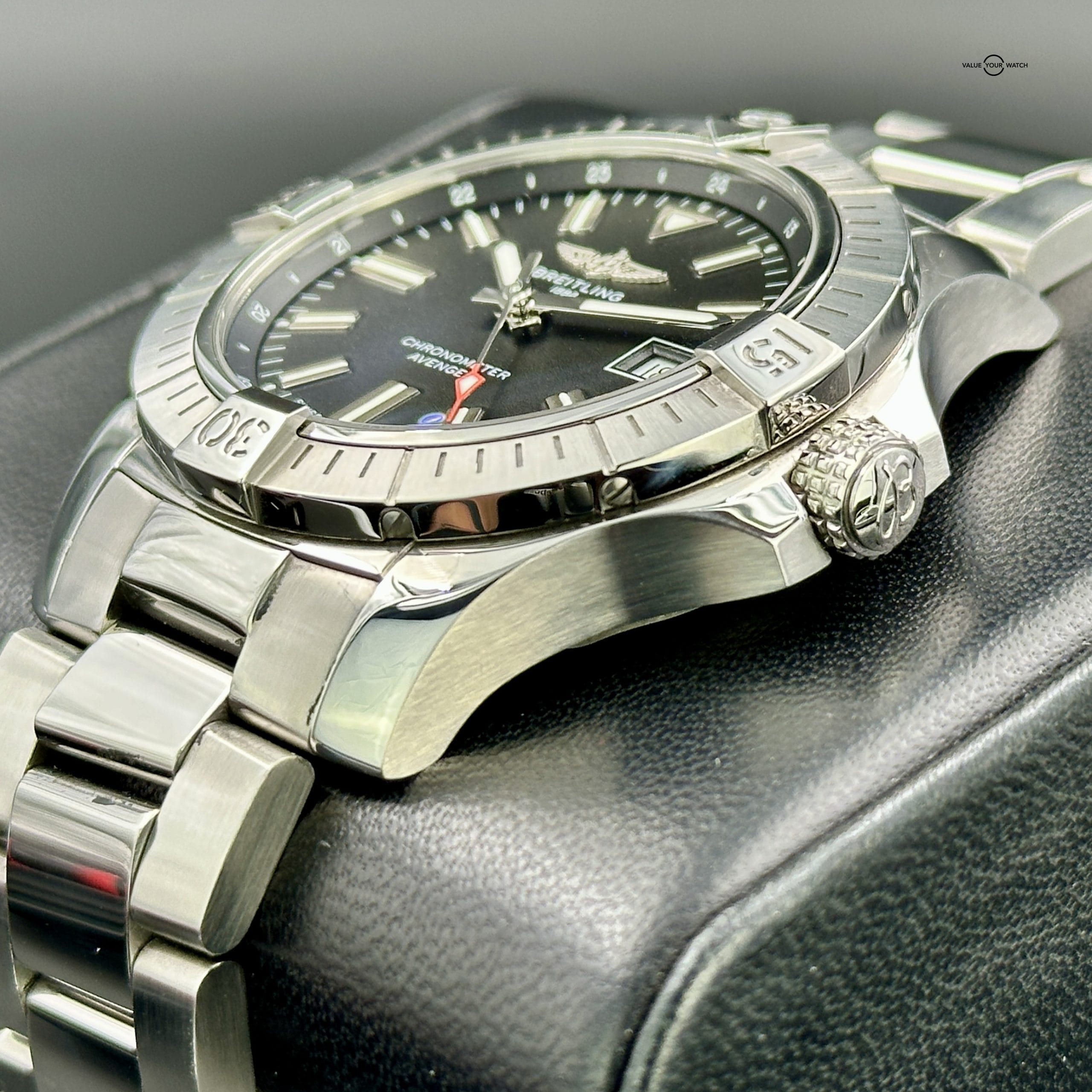 Breitling Avenger Automatic 43mm Black Dial Stainless Box Papers Card A17318 - Image 8