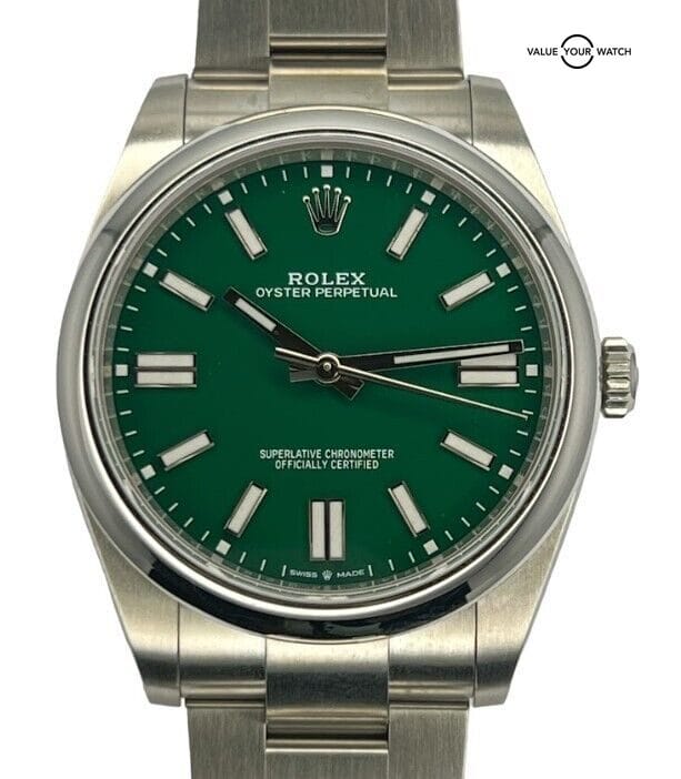 2022 Rolex Oyster Perpetual 124300 Green Watch 41mm w/ card - Image 6