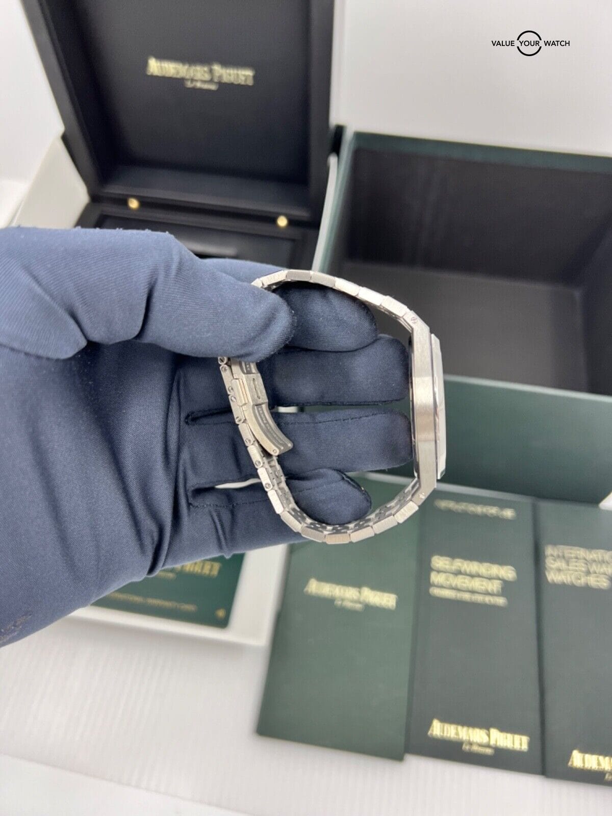 2020 Ltd 250 Platinum Titanium Black Blue Dial Audemars AP Royal Oak Jumbo 39mm - Image 5